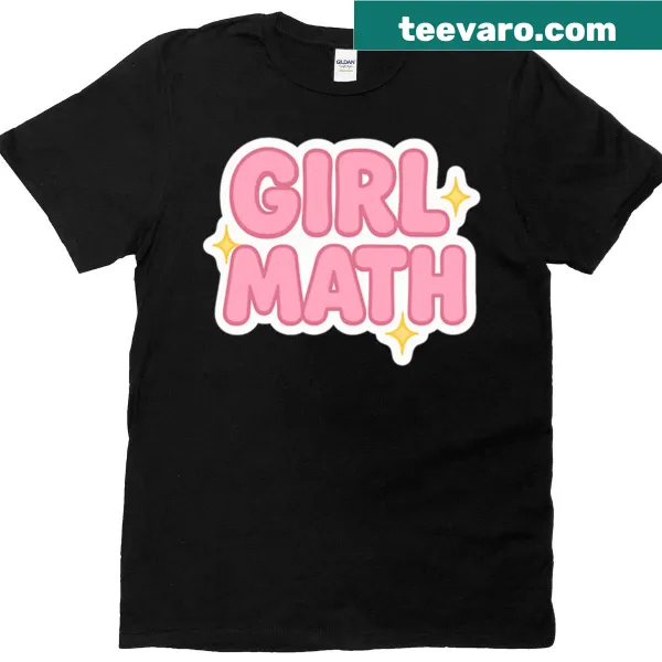 Whimsical Girl Math graphic with stickers and numbers on T-shirt