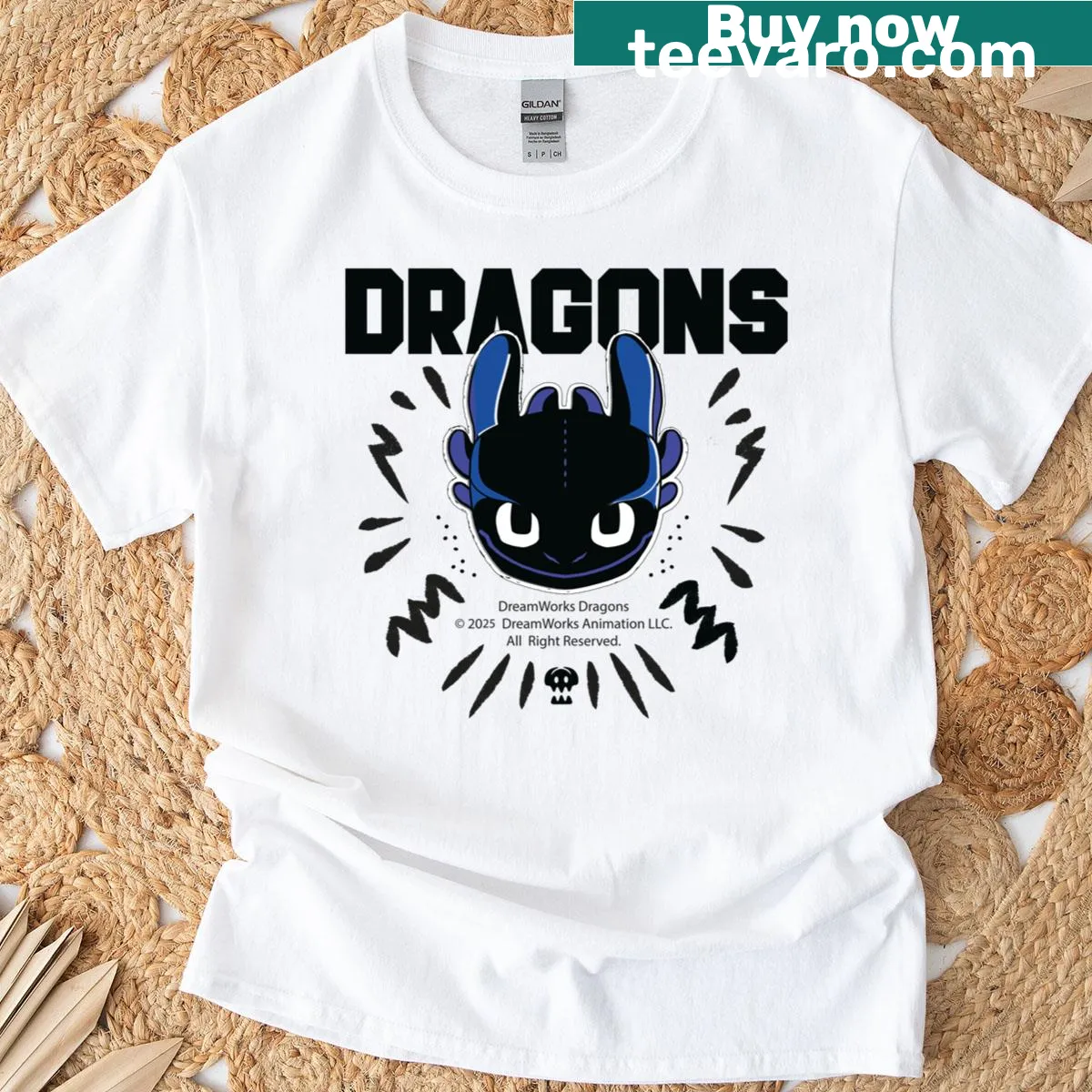 T-shirt inspired by the 2025 How To Train Your Dragon movie. — on a men's t-shirt