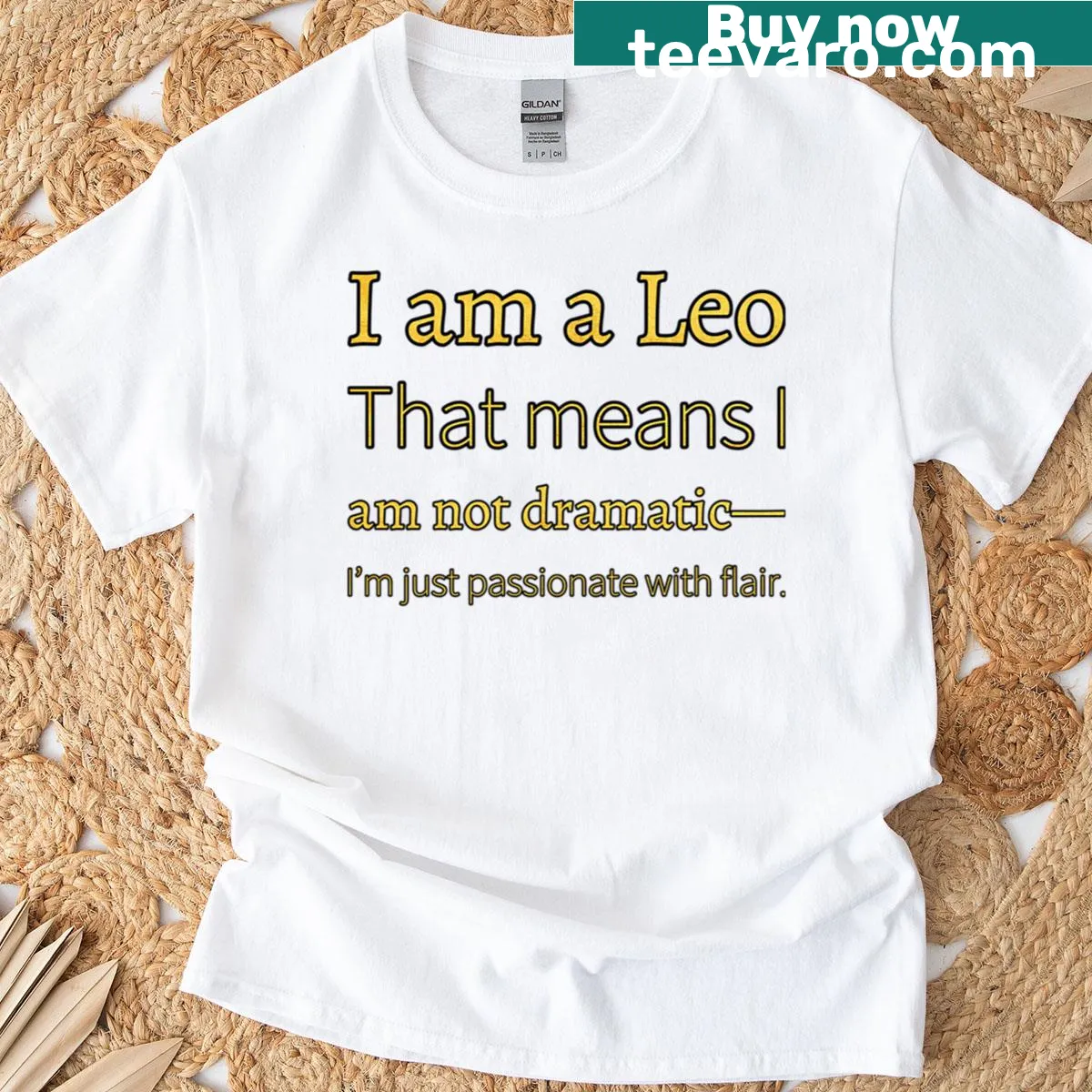 Oversized tee with 'I Am A Leo' humorous quote — on a men's t-shirt