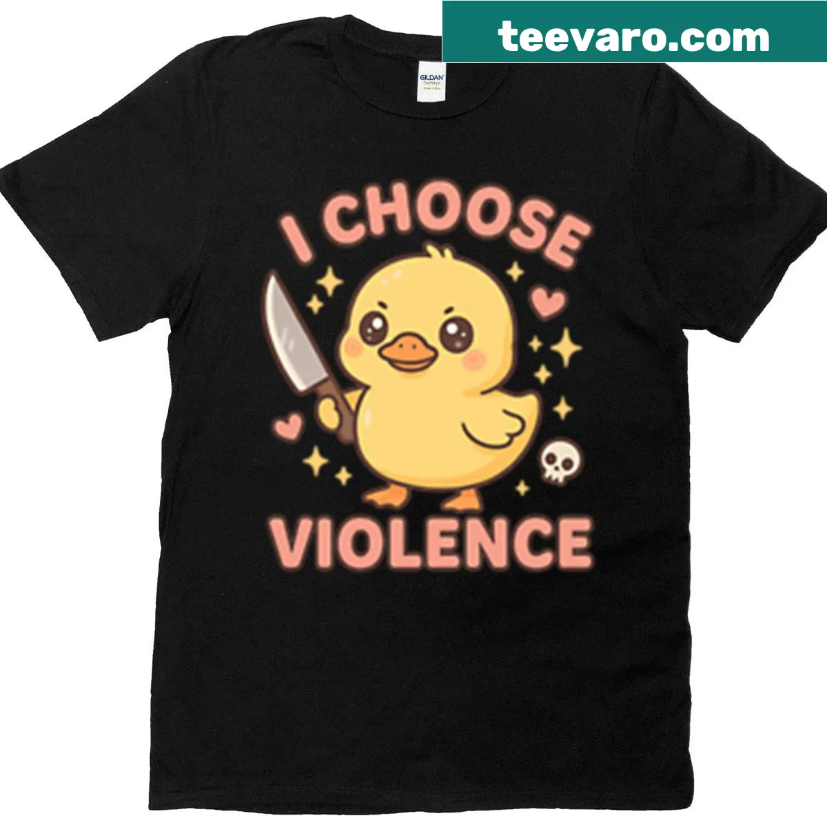 Bold typography shirt saying 'I Choose Violence' — on a men's t-shirt