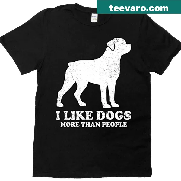 T-shirt with 'I Like Dogs More Than People' text