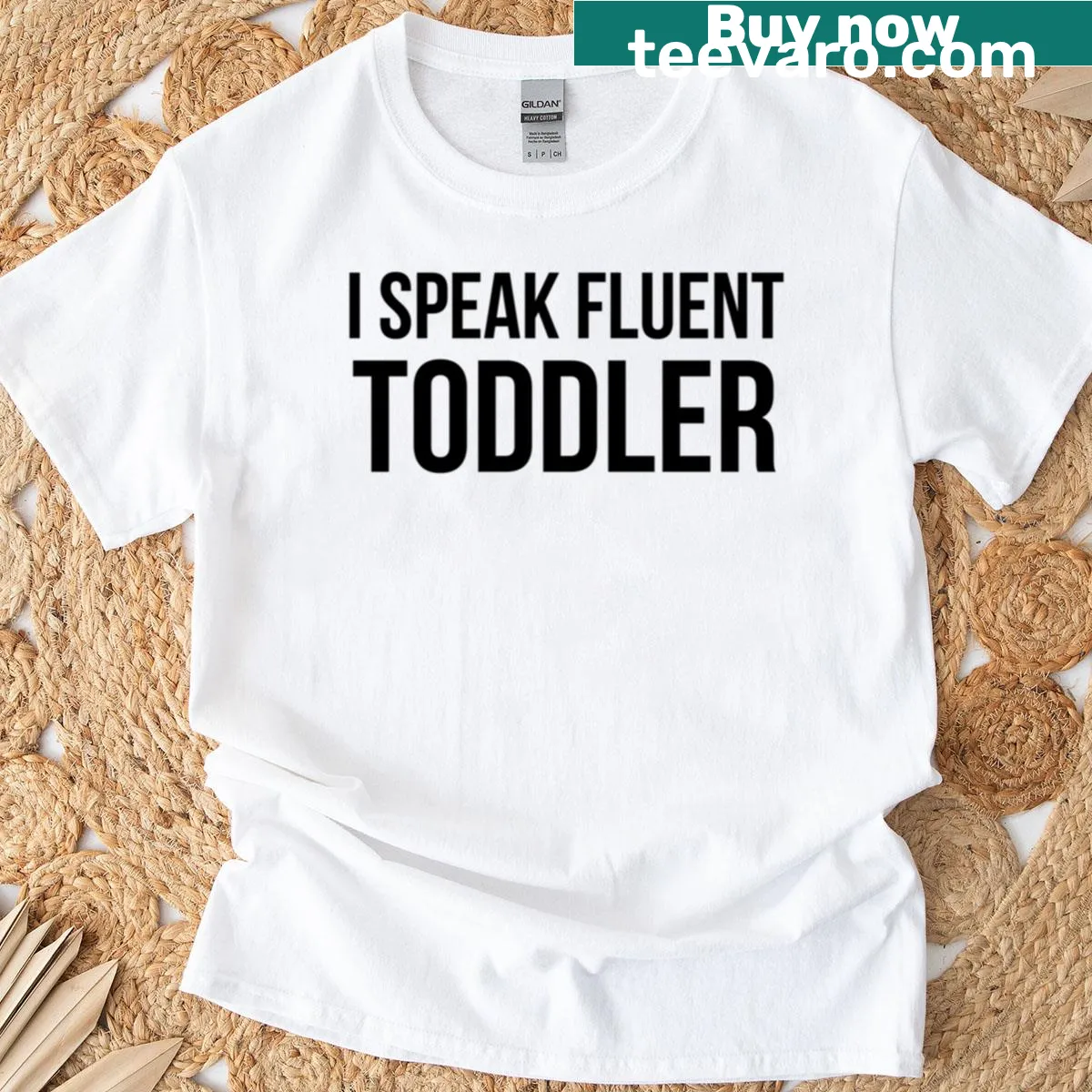 Funny t-shirt for daycare workers with humorous text about toddlers — on a men's t-shirt