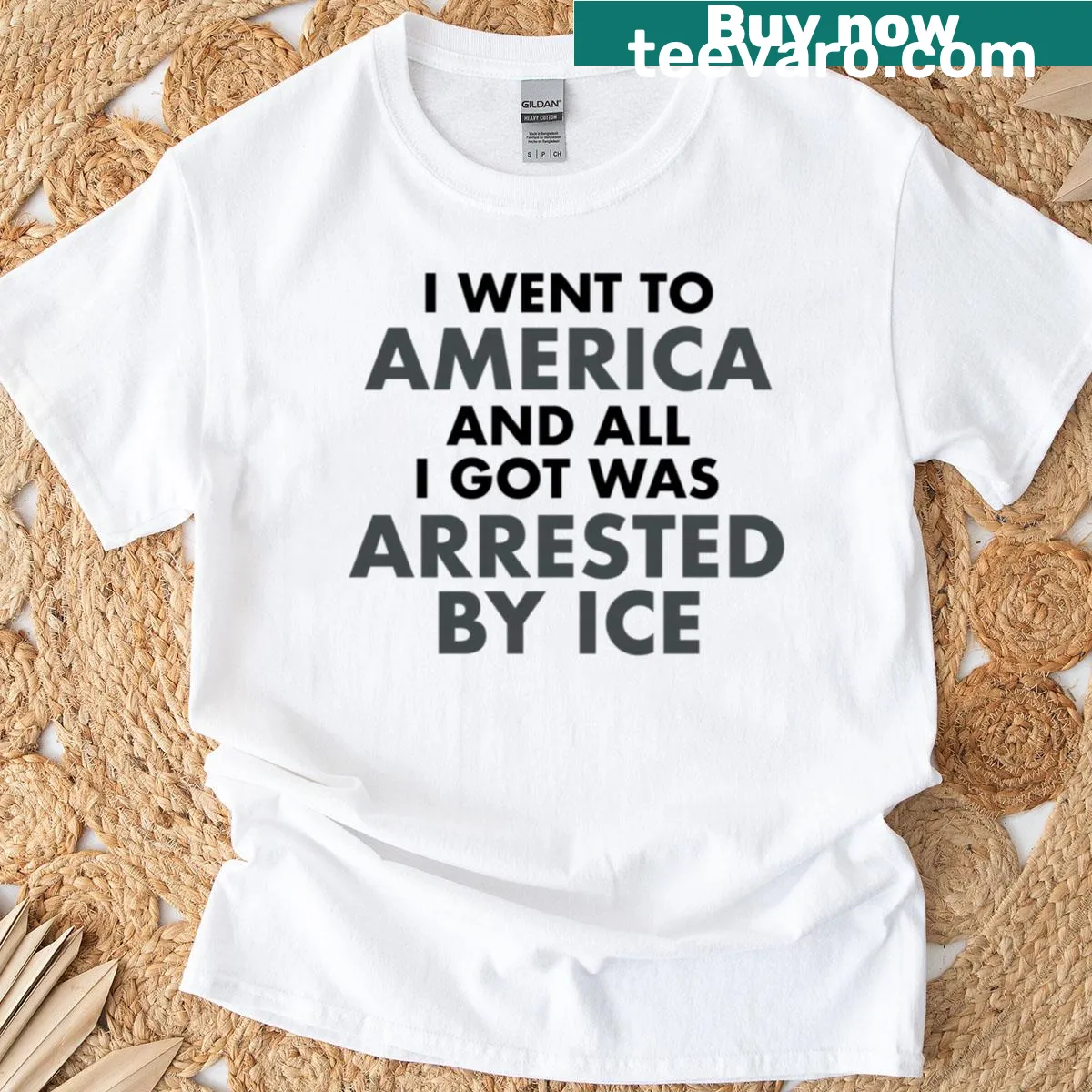Sentimental t-shirt celebrating a trip to America — on a men's t-shirt
