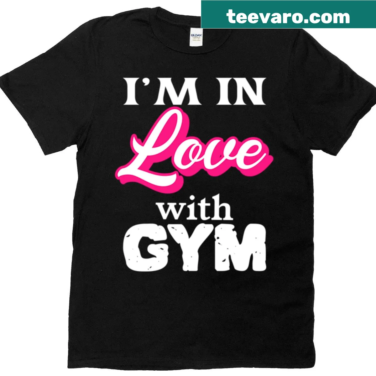 Relaxed fit women's T-shirt celebrating love for the gym — on a men's t-shirt