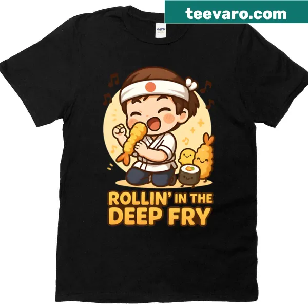 Kawaii sushi tempura chibi T-shirt design