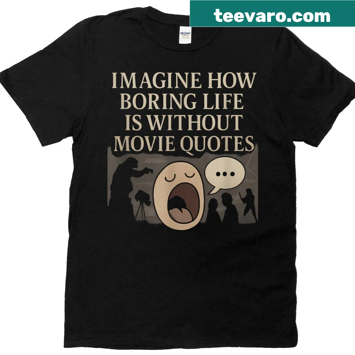 Funny T-shirt about life and movie quotes — on a men's t-shirt