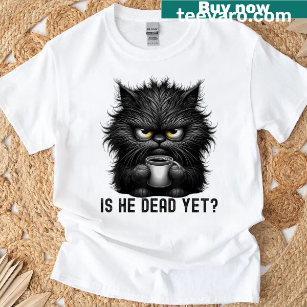 Vintage Persian cat meme t-shirt with dark humor design