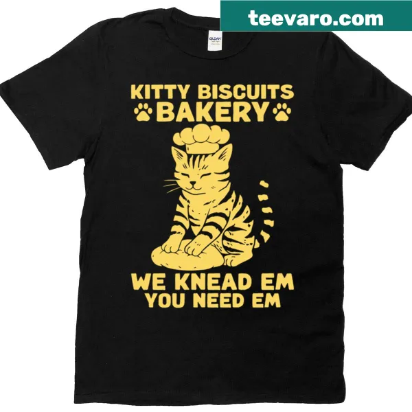 Cute cat humor t-shirt with illustrations and baking phrase