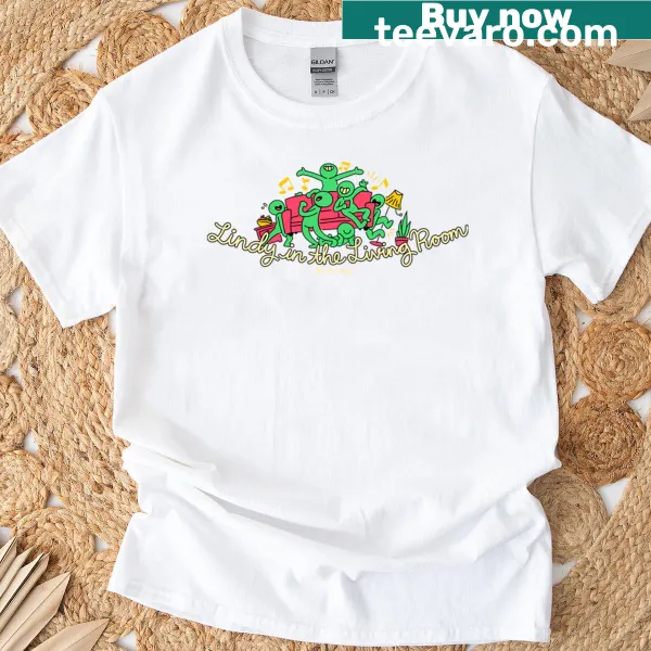 Playful t-shirt celebrating the joy of dancing in the living room