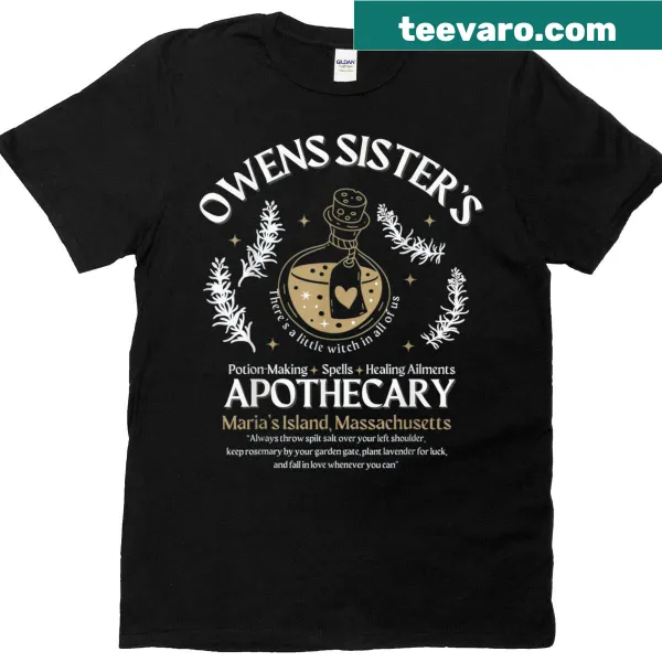 Witchy graphic tee inspired by Owens sisters for movie fans