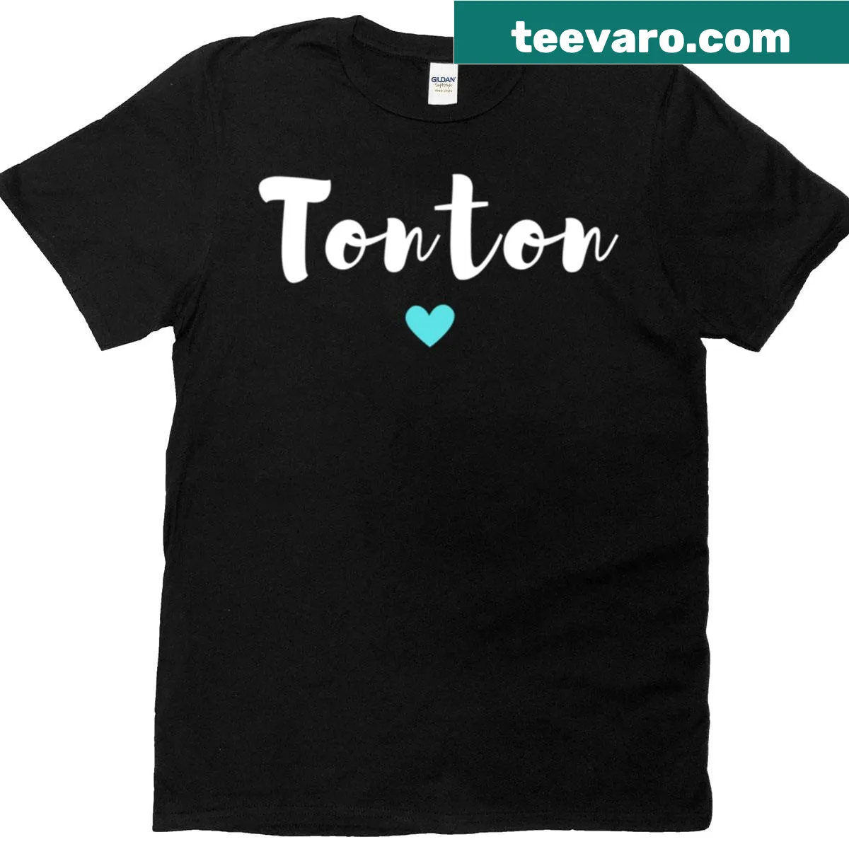 French style Uncle t-shirt, personalized design celebrating family — on a men's t-shirt