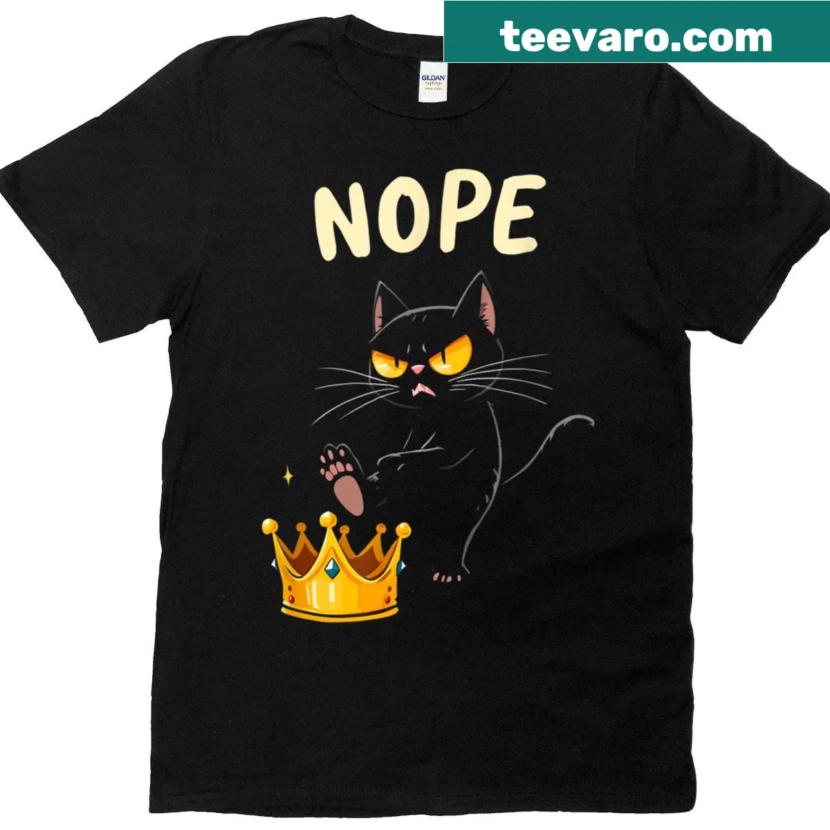 Playful cartoon cat t-shirt with whimsical graphic — on a men's t-shirt