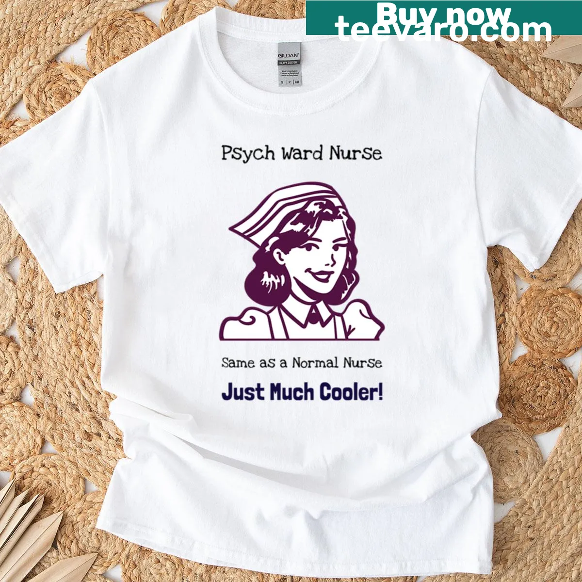 T-shirt for psych ward nurses with humorous text — on a men's t-shirt