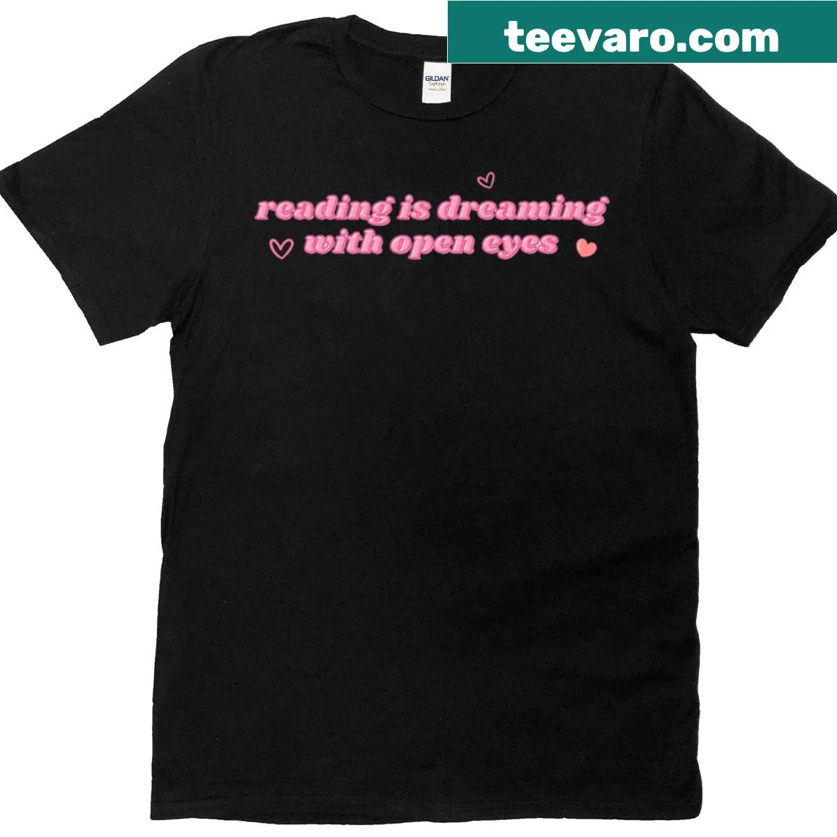 Typographic design reading is dreaming with open eyes on a t-shirt — on a men's t-shirt