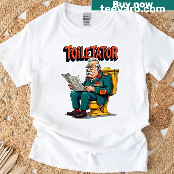 Cartoon of a dictator in a humorous, satirical style