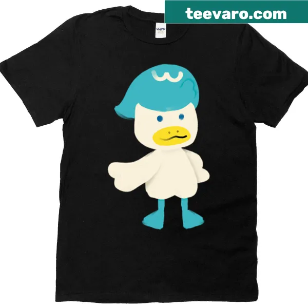 Oversized cute duck design on a kids' T-shirt