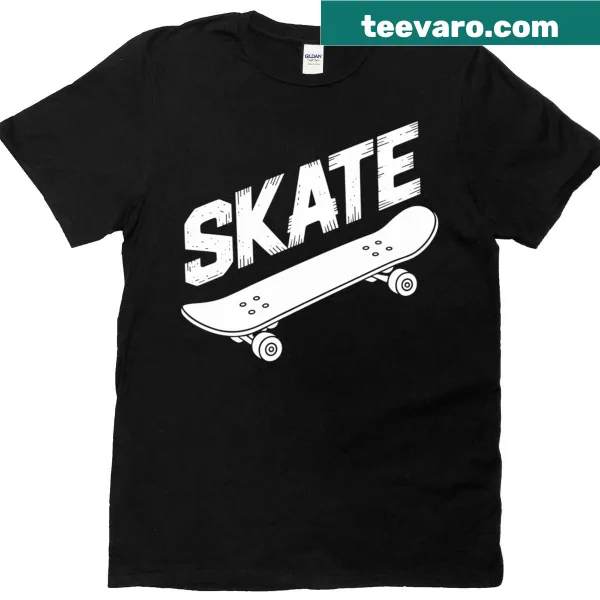 Vintage skateboarder art on a distressed skateboarding T-shirt