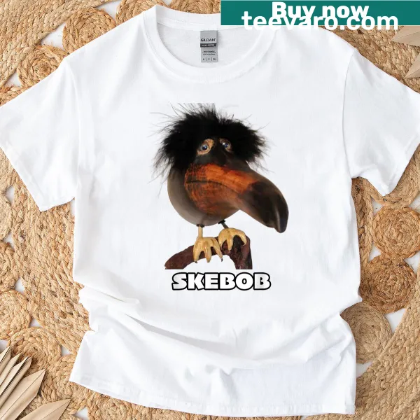 Funny meme-inspired t-shirt with Skebob graphic