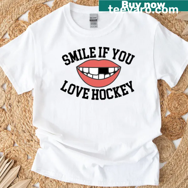 Cheerful hockey-themed t-shirt with engaging text