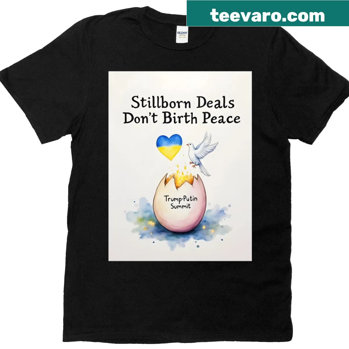 Text graphic tee with a humorous take on serious issues. — on a men's t-shirt