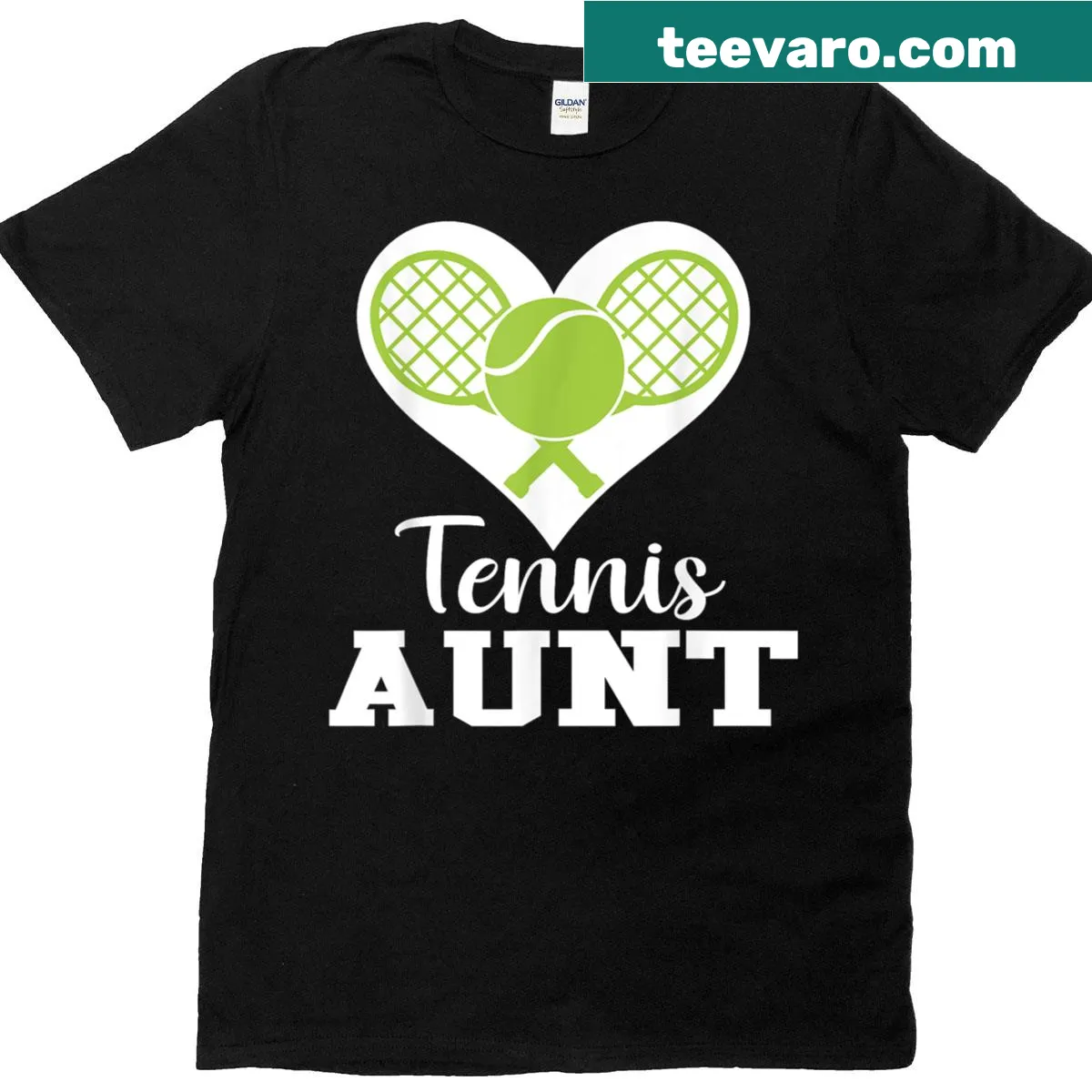 Funny tennis-themed t-shirt for a sports-loving aunt — on a men's t-shirt
