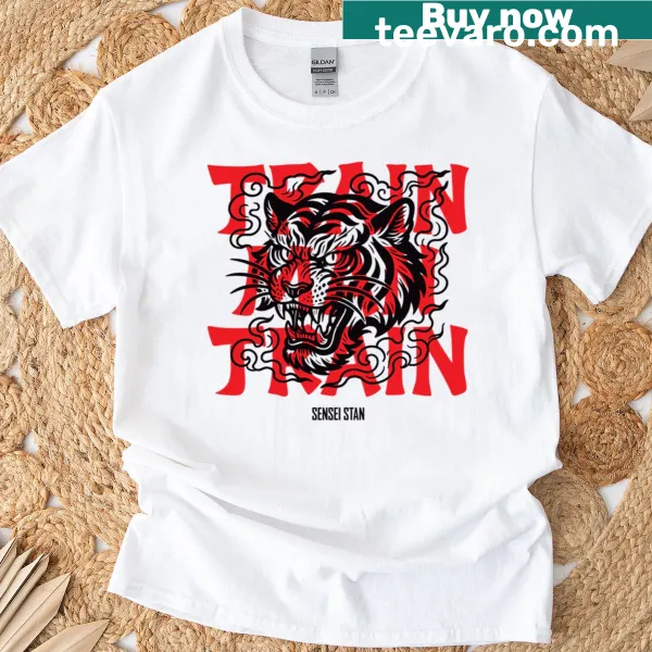 T-shirt with an illustration of a sensei character