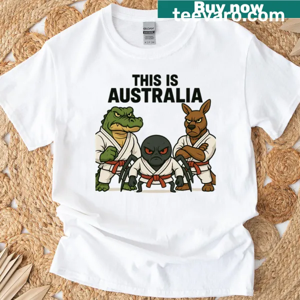 Text-based graphic T-shirt celebrating Australia