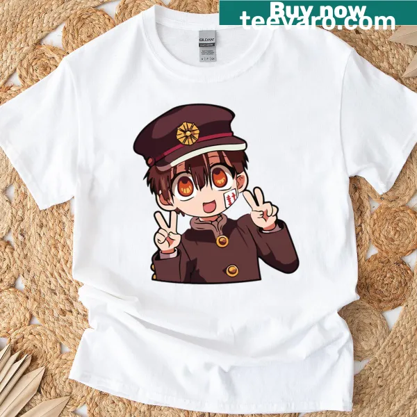 Illustrated T-shirt featuring Toilet-bound Hanako-kun anime character