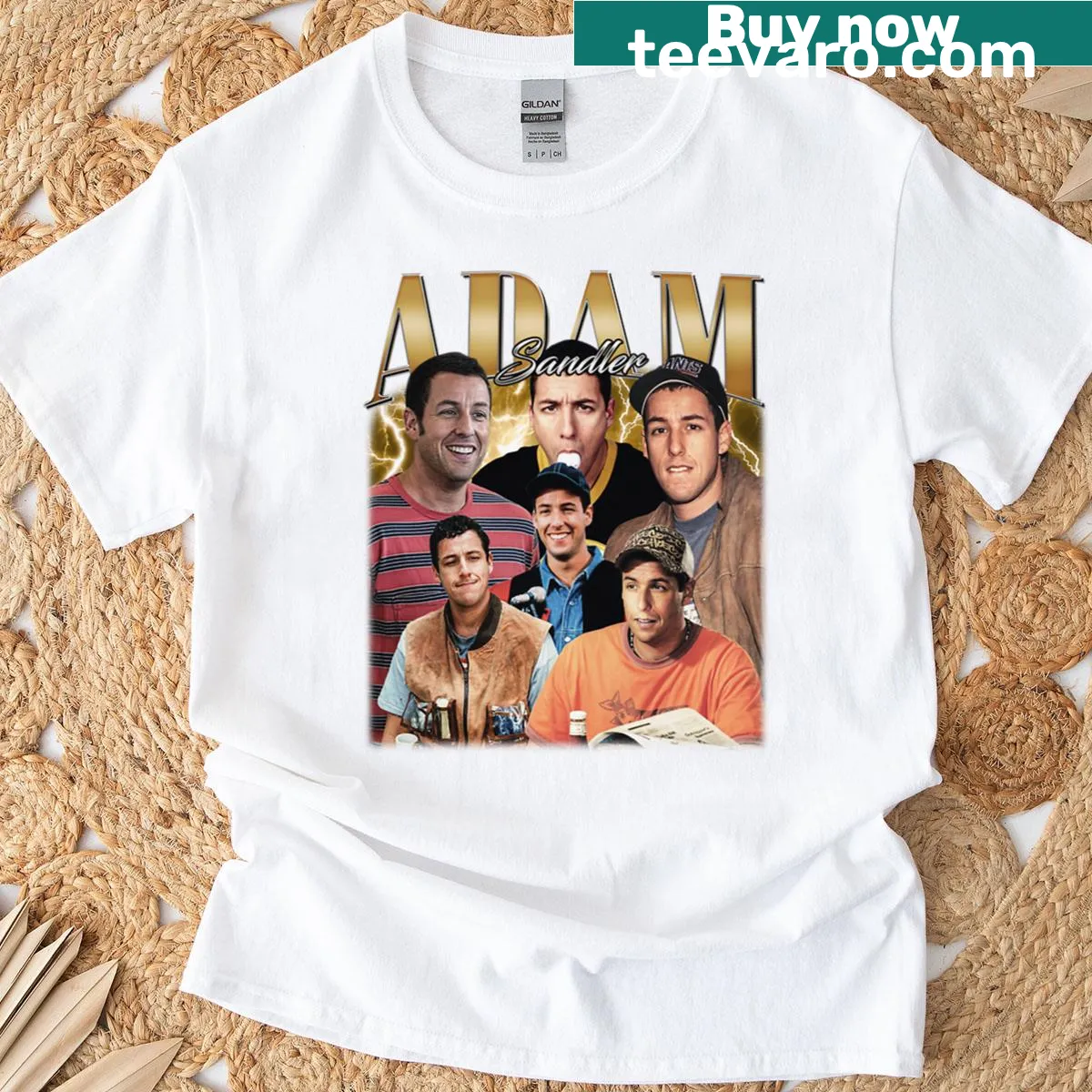 Vintage T-shirt featuring Happy Gilmore design with Adam Sandler — on a men's t-shirt