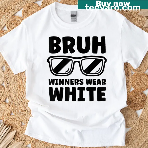 Team spirit t-shirt with 'Winners Wear White' slogan