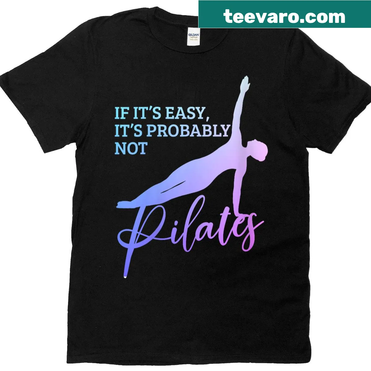 Funny Pilates instructor t-shirt with playful text — on a men's t-shirt