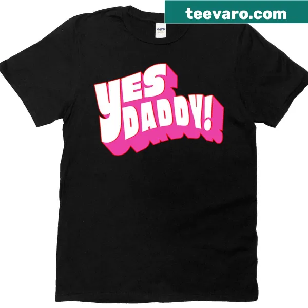 Oversized T-shirt featuring playful wording 'Yes Daddy'