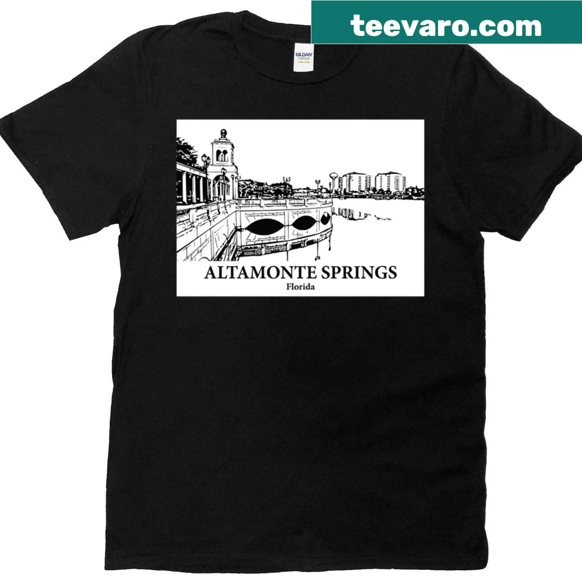 Charming design celebrating Altamonte Springs, ideal for locals and visitors. — on a men's t-shirt