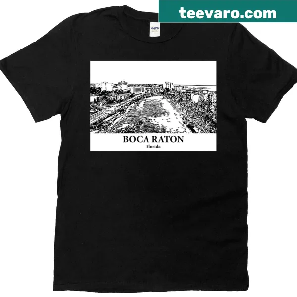 Typographic Boca Raton Florida T-shirt