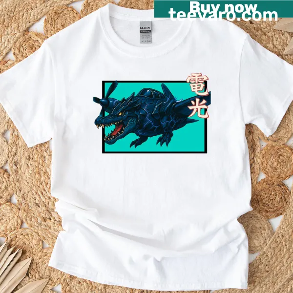 Cartoon chaos lizard graphic on a quirky t-shirt