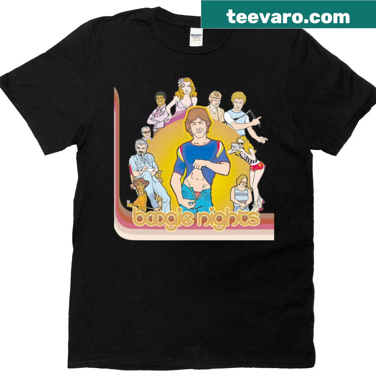 Retro T-shirt inspired by the film Boogie Nights — on a men's t-shirt