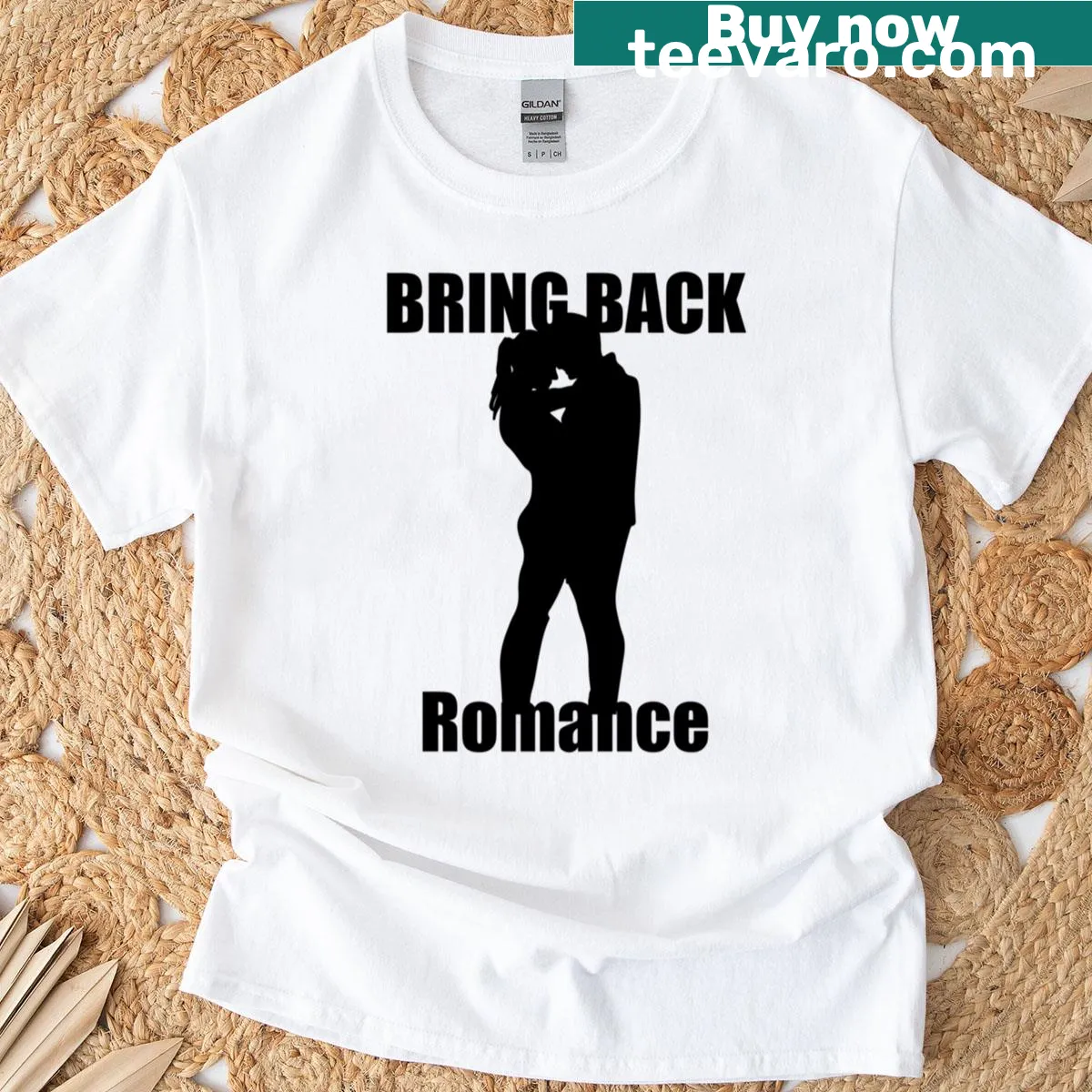 Vintage aesthetic design T-shirt with love-themed graphics — on a men's t-shirt