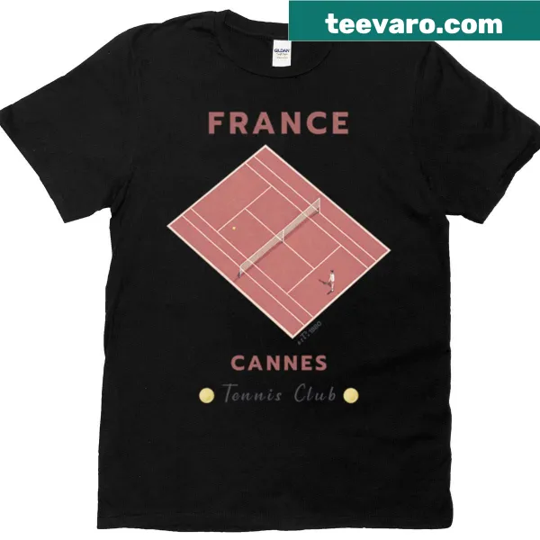 Emblem of Cannes Tennis Club 1880 on T-shirt