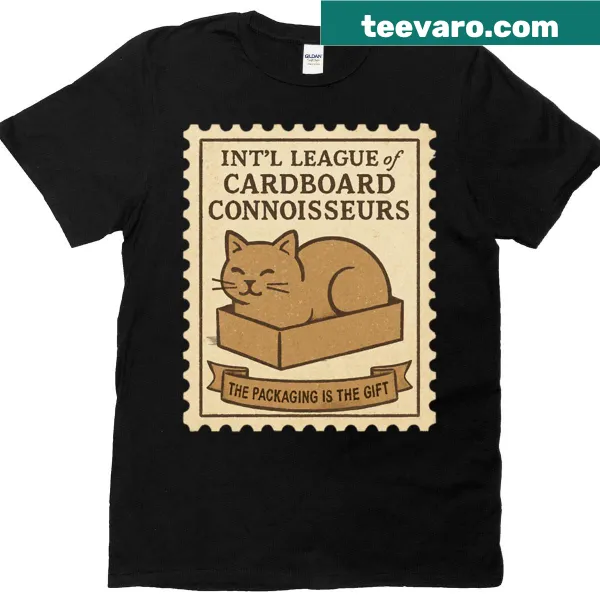 Funny cat stamp design with humorous text for cat lovers