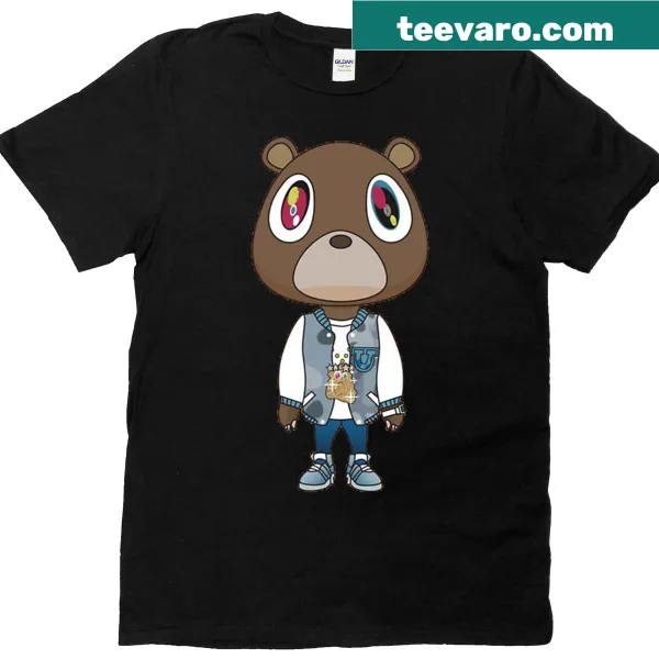 Cartoon bear graphic t-shirt for fun and casual wear