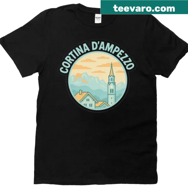 Vintage Dolomites skyline graphic t-shirt