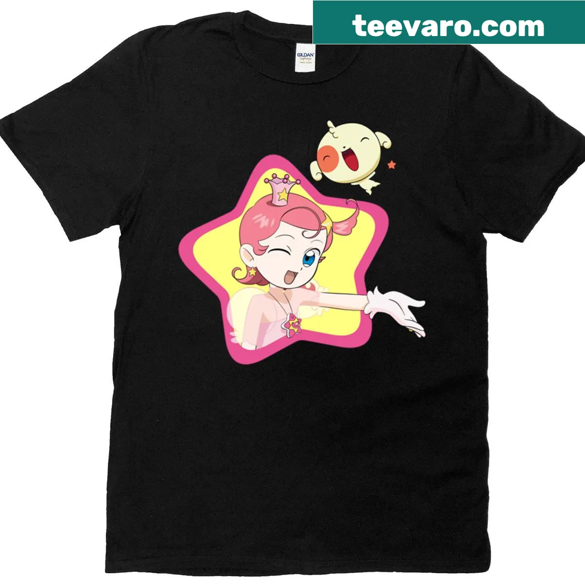 Illustration of a Cosmic Baton Girl on a T-shirt — on a men's t-shirt