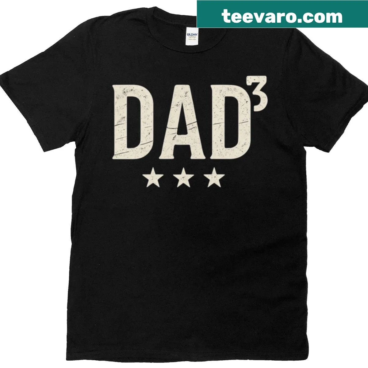 Funny typography design saying Dad Cubed on a T-shirt — on a men's t-shirt