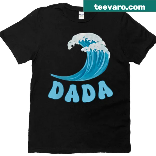 Surf-themed first birthday t-shirt with waves and text