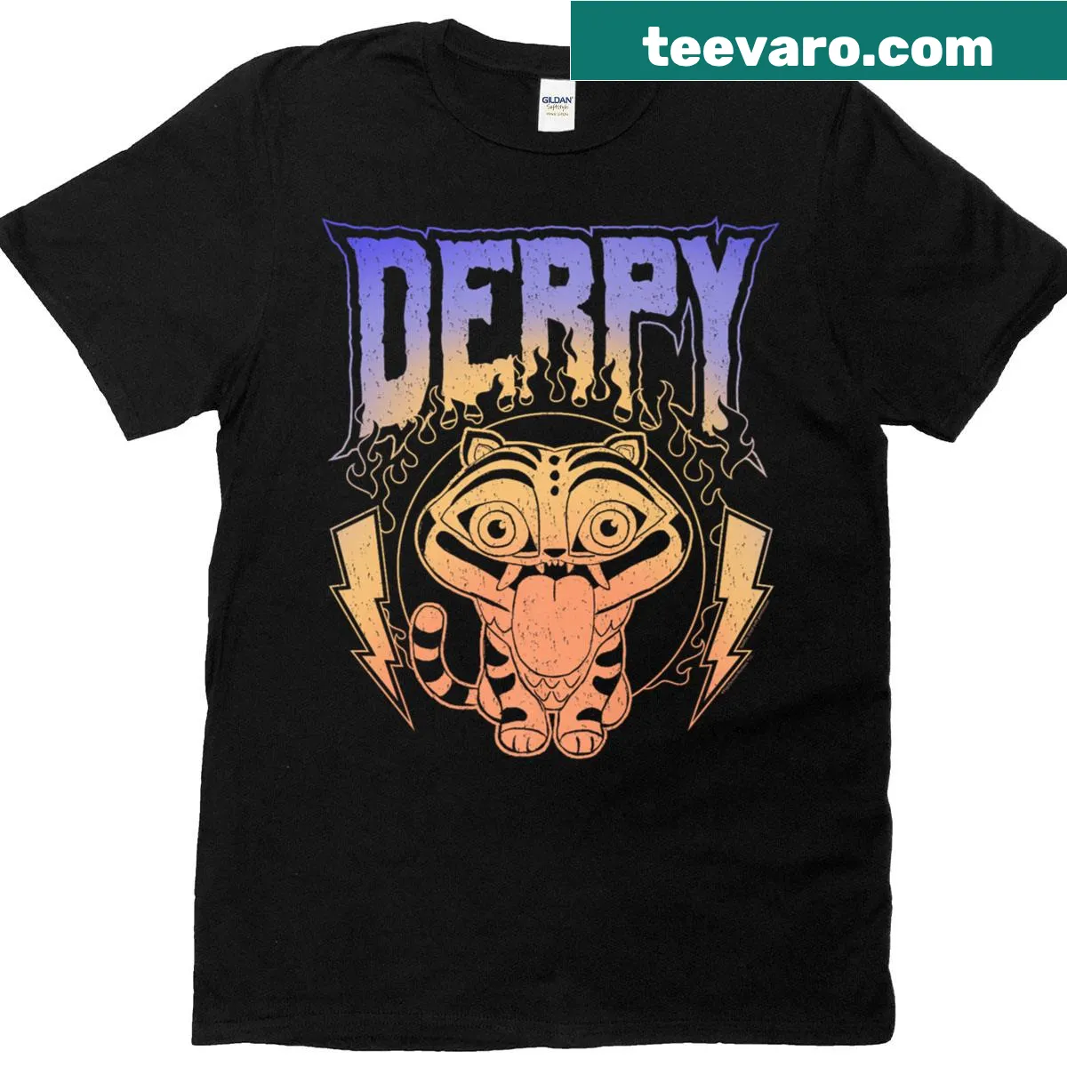 Vintage style metal band logo on a T-shirt — on a men's t-shirt