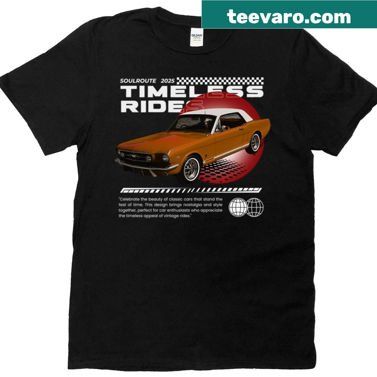 Bold typography design on a motivational Drive Revival T-shirt — on a men's t-shirt