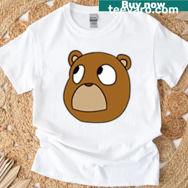 Cartoon dropout bear T-shirt design with humorous theme