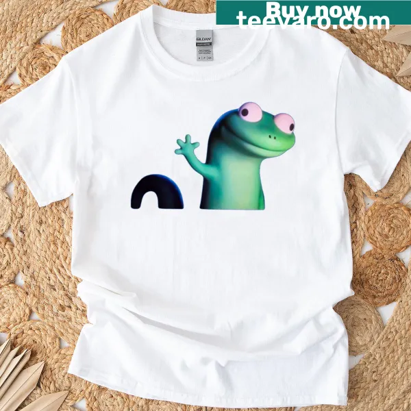 T-shirt featuring the Elio Lizard meme character