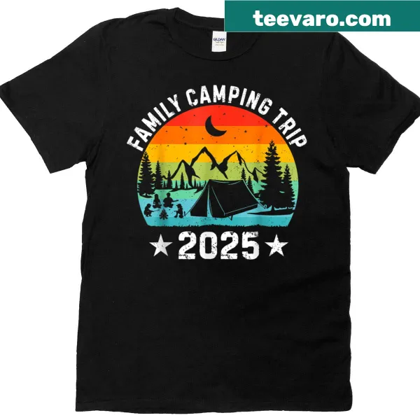 Family camping trip T-shirt for summer vacation crew