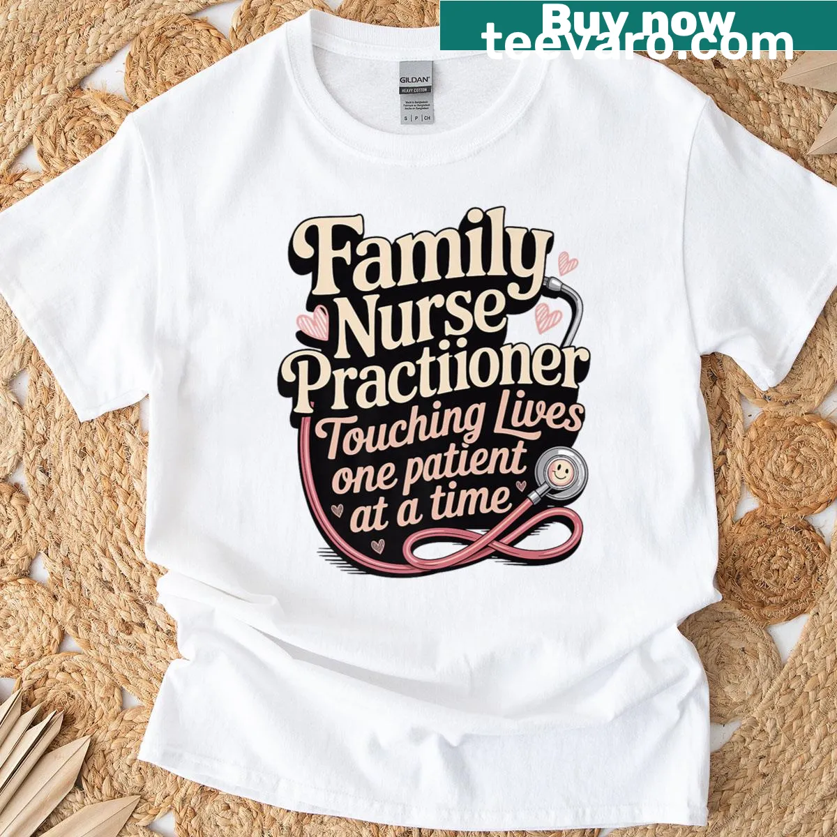 T-shirt for Family Nurse Practitioners with a touching message — on a men's t-shirt